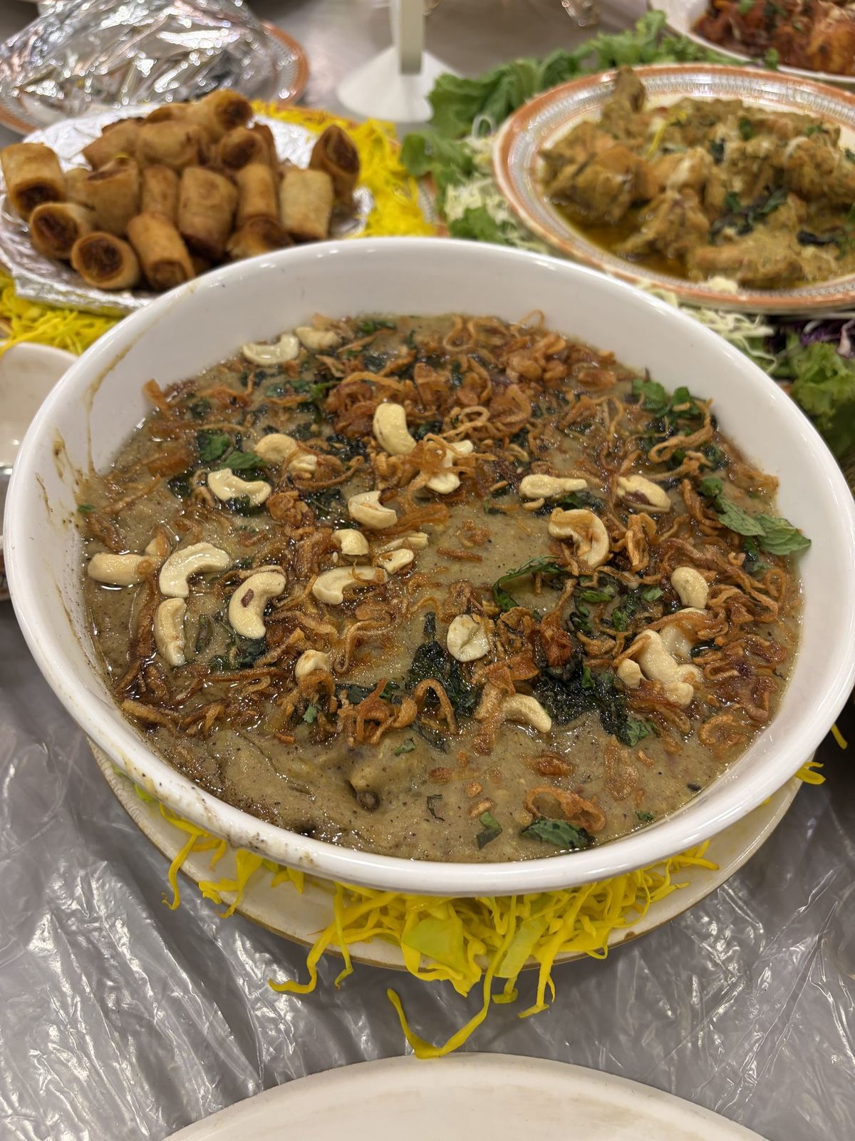 Slow-dum mutton haleem served as the welcome course