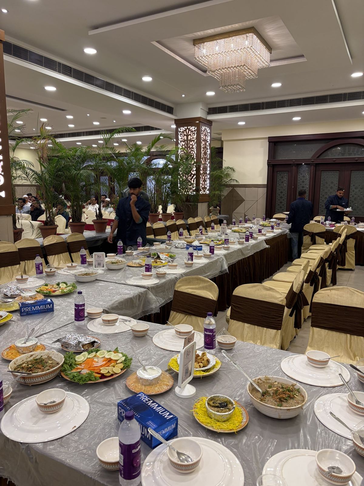 Nizami dishes and biryani presented at a Hyderabadi reception